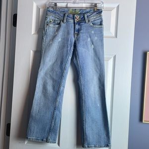 Miss Me Distressed faded capri jeans Size 26 Style Lucy